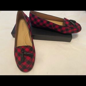 Fun plaid  flats   Red/Black